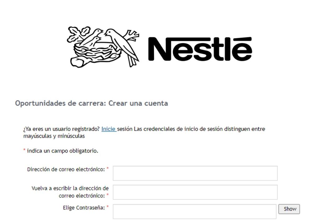Postular ofertas de empleo en Nestlé 